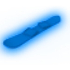 Blue Neon Snowboard