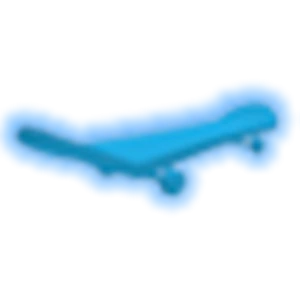 Neon Blue Skateboard