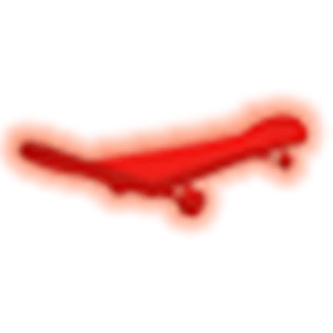 Neon Red Skateboard